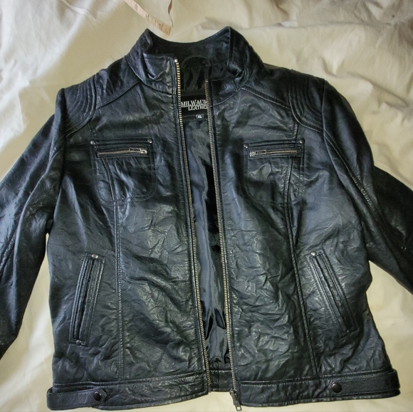 Milwaukee black leather jacket xl - Picture 9 of 9